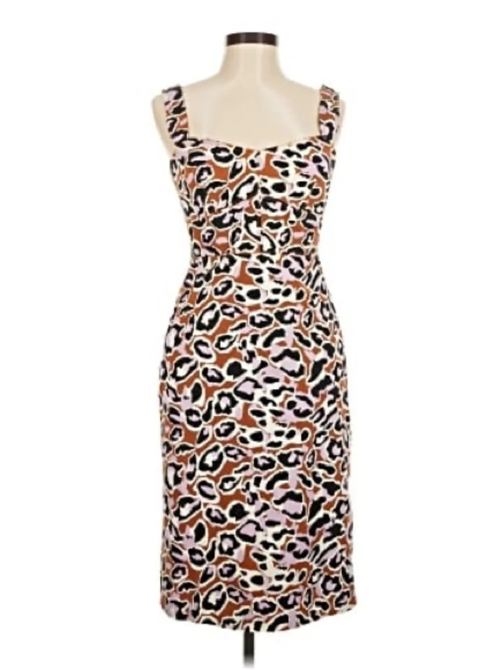 J.Crew Stretch Faille Cocktail Sheath Dress 12  Adobe Orchid Leopard Party Event